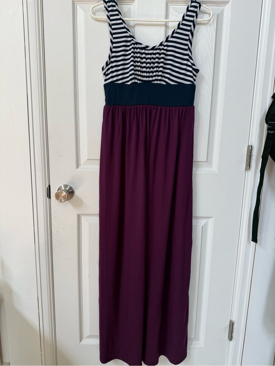 Mossimo Supply Co. Dresses & Skirts - Mossimo Supply Co. Navy Striped & Plum Maxi Dress